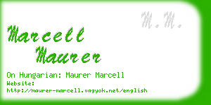marcell maurer business card